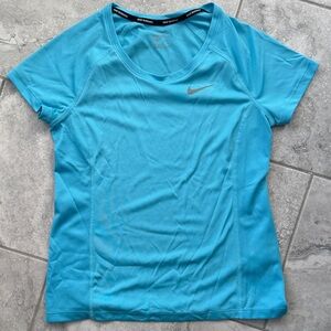 Nike Women's Light Blue Short Sleeve Dri-fit Tee